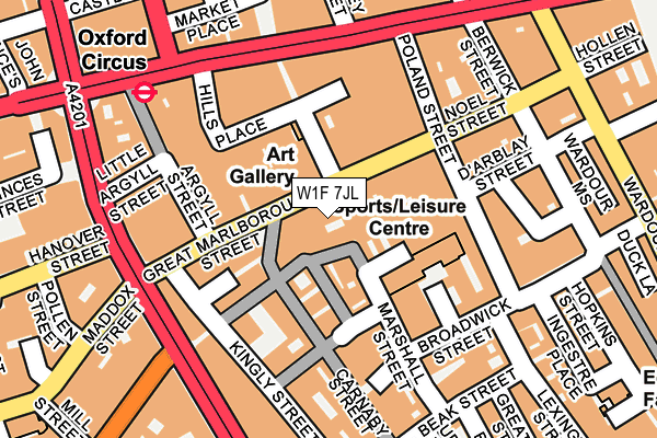 W1F 7JL map - OS OpenMap – Local (Ordnance Survey) W1F 7JL map - OS OpenMap – Local (Ordnance Survey)