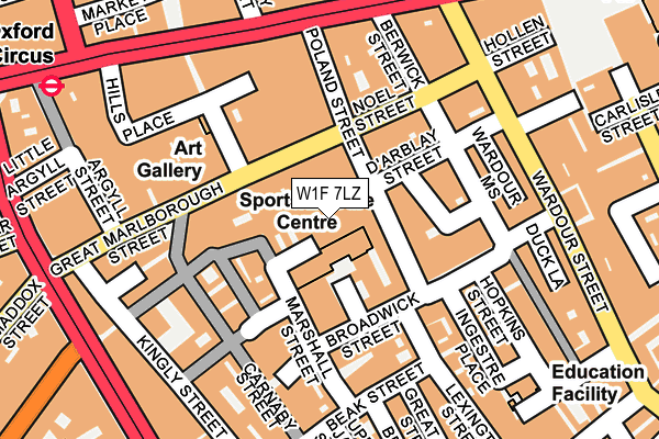 W1F 7LZ map - OS OpenMap – Local (Ordnance Survey) W1F 7LZ map - OS OpenMap – Local (Ordnance Survey)