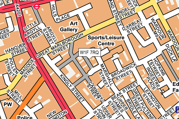 W1F 7RQ map - OS OpenMap – Local (Ordnance Survey)