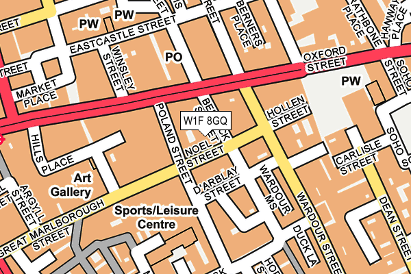 W1F 8GQ map - OS OpenMap – Local (Ordnance Survey) W1F 8GQ map - OS OpenMap – Local (Ordnance Survey)