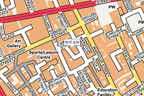 W1F 8JH map - OS OpenMap – Local (Ordnance Survey) W1F 8JH map - OS OpenMap – Local (Ordnance Survey)