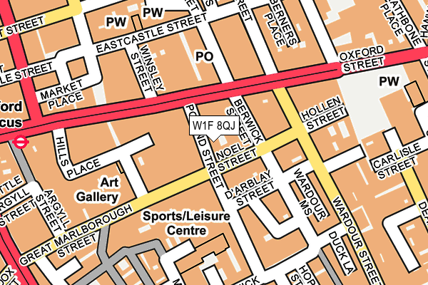 W1F 8QJ map - OS OpenMap – Local (Ordnance Survey) W1F 8QJ map - OS OpenMap – Local (Ordnance Survey)