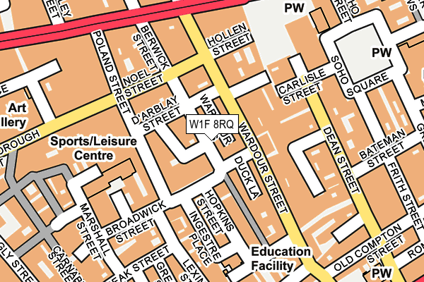 W1F 8RQ map - OS OpenMap – Local (Ordnance Survey) W1F 8RQ map - OS OpenMap – Local (Ordnance Survey)