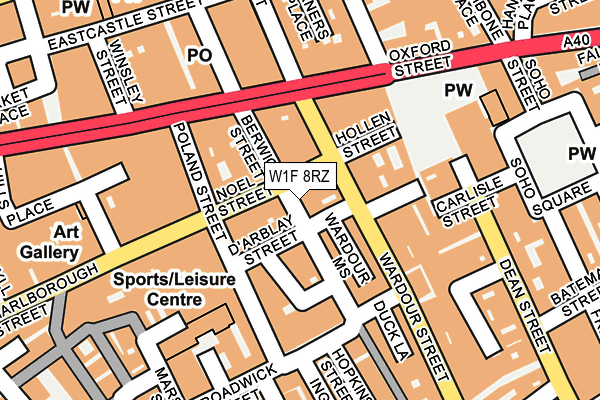 W1F 8RZ map - OS OpenMap – Local (Ordnance Survey) W1F 8RZ map - OS OpenMap – Local (Ordnance Survey)