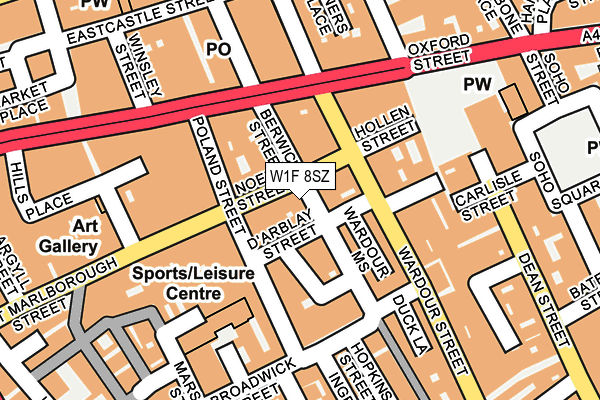 W1F 8SZ map - OS OpenMap – Local (Ordnance Survey) W1F 8SZ map - OS OpenMap – Local (Ordnance Survey)