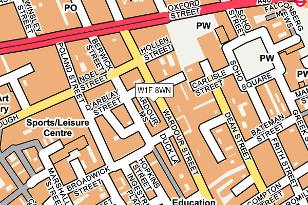 W1F 8WN map - OS OpenMap – Local (Ordnance Survey) W1F 8WN map - OS OpenMap – Local (Ordnance Survey)