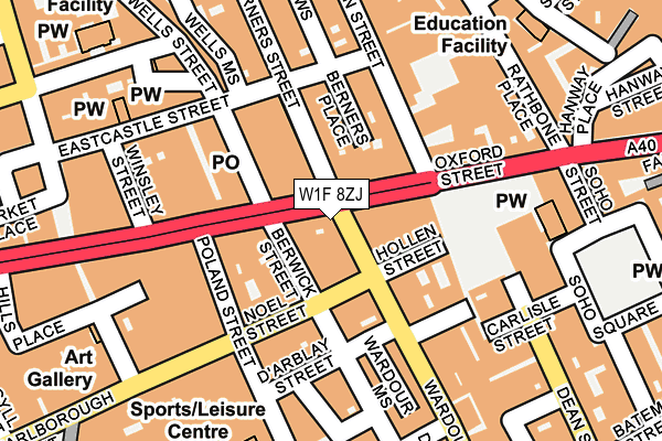 W1F 8ZJ map - OS OpenMap – Local (Ordnance Survey) W1F 8ZJ map - OS OpenMap – Local (Ordnance Survey)