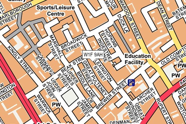 W1F 9AH map - OS OpenMap – Local (Ordnance Survey) W1F 9AH map - OS OpenMap – Local (Ordnance Survey)