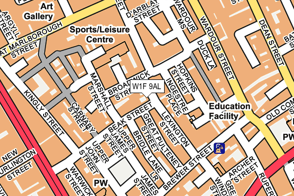 W1F 9AL map - OS OpenMap – Local (Ordnance Survey) W1F 9AL map - OS OpenMap – Local (Ordnance Survey)