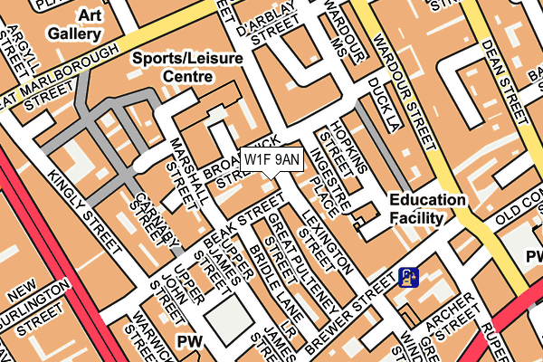 W1F 9AN map - OS OpenMap – Local (Ordnance Survey) W1F 9AN map - OS OpenMap – Local (Ordnance Survey)