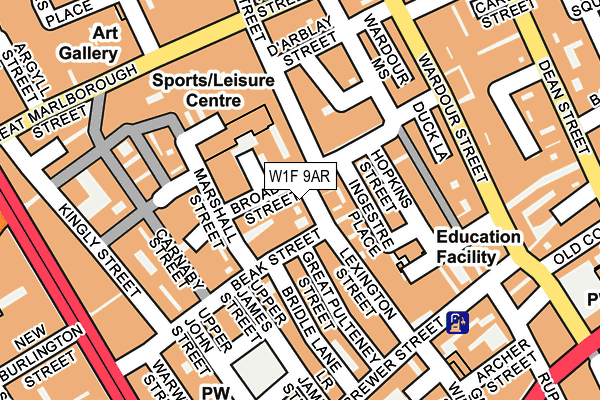 W1F 9AR map - OS OpenMap – Local (Ordnance Survey) W1F 9AR map - OS OpenMap – Local (Ordnance Survey)
