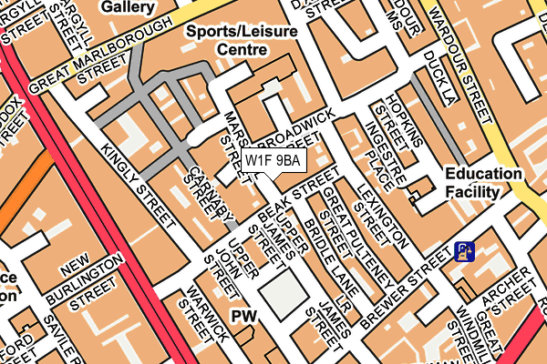 W1F 9BA map - OS OpenMap – Local (Ordnance Survey) W1F 9BA map - OS OpenMap – Local (Ordnance Survey)