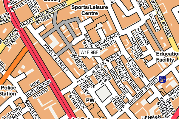 W1F 9BF map - OS OpenMap – Local (Ordnance Survey) W1F 9BF map - OS OpenMap – Local (Ordnance Survey)