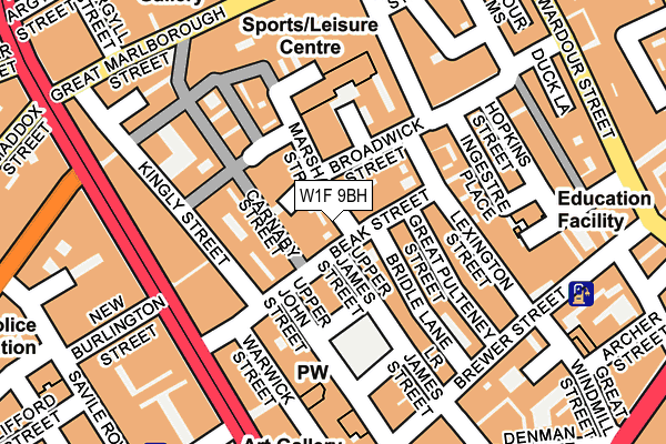 W1F 9BH map - OS OpenMap – Local (Ordnance Survey) W1F 9BH map - OS OpenMap – Local (Ordnance Survey)