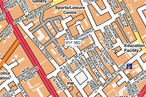 W1F 9BQ map - OS OpenMap – Local (Ordnance Survey) W1F 9BQ map - OS OpenMap – Local (Ordnance Survey)