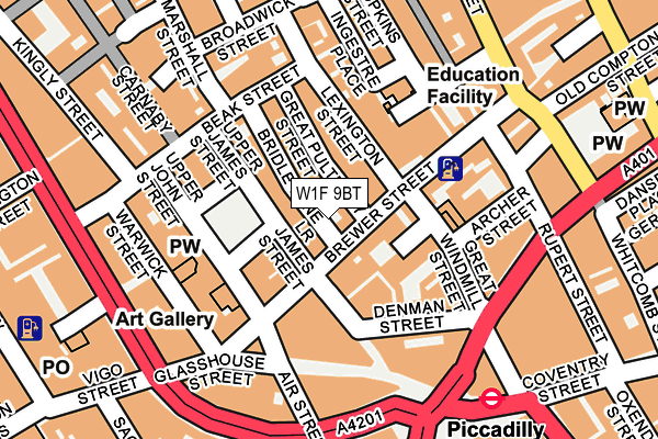 W1F 9BT map - OS OpenMap – Local (Ordnance Survey) W1F 9BT map - OS OpenMap – Local (Ordnance Survey)
