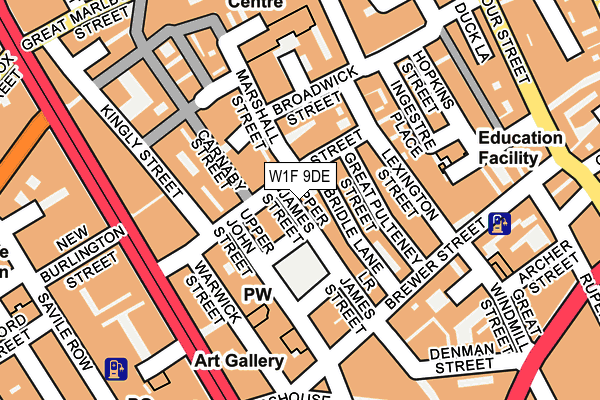 W1F 9DE map - OS OpenMap – Local (Ordnance Survey) W1F 9DE map - OS OpenMap – Local (Ordnance Survey)