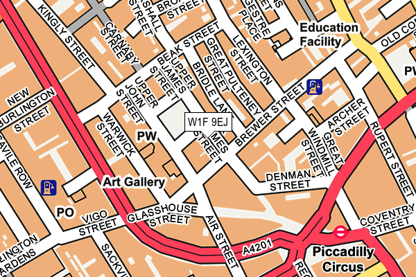W1F 9EJ map - OS OpenMap – Local (Ordnance Survey) W1F 9EJ map - OS OpenMap – Local (Ordnance Survey)