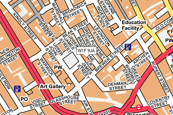 W1F 9JA map - OS OpenMap – Local (Ordnance Survey) W1F 9JA map - OS OpenMap – Local (Ordnance Survey)