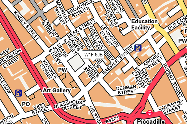 W1F 9JB map - OS OpenMap – Local (Ordnance Survey) W1F 9JB map - OS OpenMap – Local (Ordnance Survey)