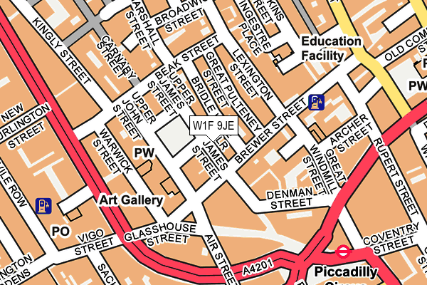 W1F 9JE map - OS OpenMap – Local (Ordnance Survey) W1F 9JE map - OS OpenMap – Local (Ordnance Survey)
