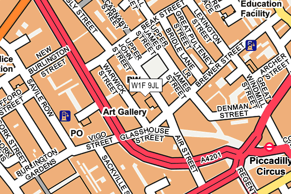 W1F 9JL map - OS OpenMap – Local (Ordnance Survey) W1F 9JL map - OS OpenMap – Local (Ordnance Survey)