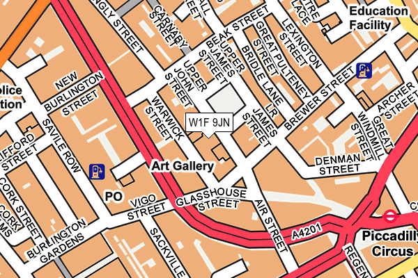 W1F 9JN map - OS OpenMap – Local (Ordnance Survey) W1F 9JN map - OS OpenMap – Local (Ordnance Survey)