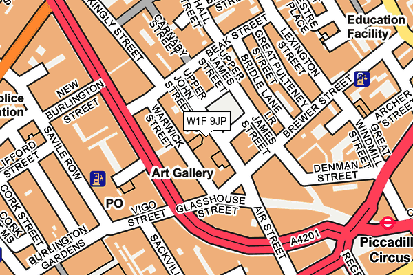 W1F 9JP map - OS OpenMap – Local (Ordnance Survey) W1F 9JP map - OS OpenMap – Local (Ordnance Survey)