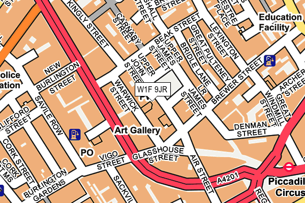 W1F 9JR map - OS OpenMap – Local (Ordnance Survey) W1F 9JR map - OS OpenMap – Local (Ordnance Survey)