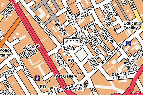 W1F 9JT map - OS OpenMap – Local (Ordnance Survey) W1F 9JT map - OS OpenMap – Local (Ordnance Survey)