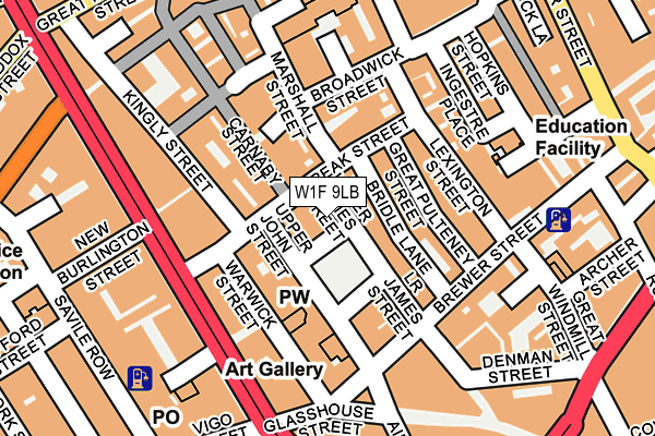 W1F 9LB map - OS OpenMap – Local (Ordnance Survey) W1F 9LB map - OS OpenMap – Local (Ordnance Survey)