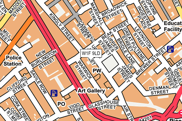 W1F 9LD map - OS OpenMap – Local (Ordnance Survey) W1F 9LD map - OS OpenMap – Local (Ordnance Survey)