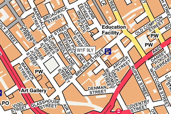 W1F 9LY map - OS OpenMap – Local (Ordnance Survey) W1F 9LY map - OS OpenMap – Local (Ordnance Survey)