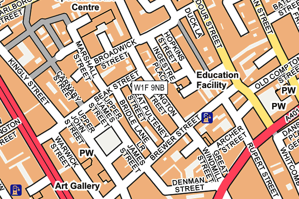 W1F 9NB map - OS OpenMap – Local (Ordnance Survey) W1F 9NB map - OS OpenMap – Local (Ordnance Survey)