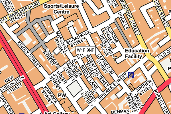 W1F 9NF map - OS OpenMap – Local (Ordnance Survey) W1F 9NF map - OS OpenMap – Local (Ordnance Survey)