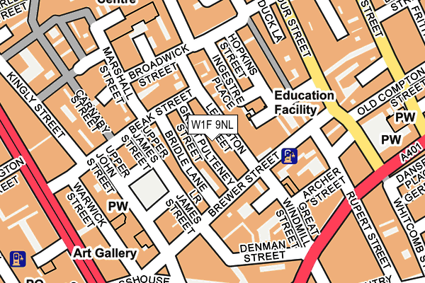 W1F 9NL map - OS OpenMap – Local (Ordnance Survey) W1F 9NL map - OS OpenMap – Local (Ordnance Survey)