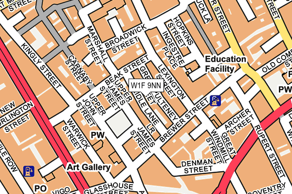 W1F 9NN map - OS OpenMap – Local (Ordnance Survey) W1F 9NN map - OS OpenMap – Local (Ordnance Survey)