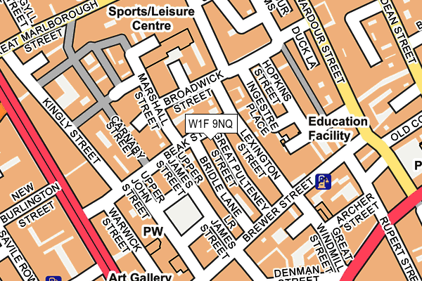 W1F 9NQ map - OS OpenMap – Local (Ordnance Survey) W1F 9NQ map - OS OpenMap – Local (Ordnance Survey)