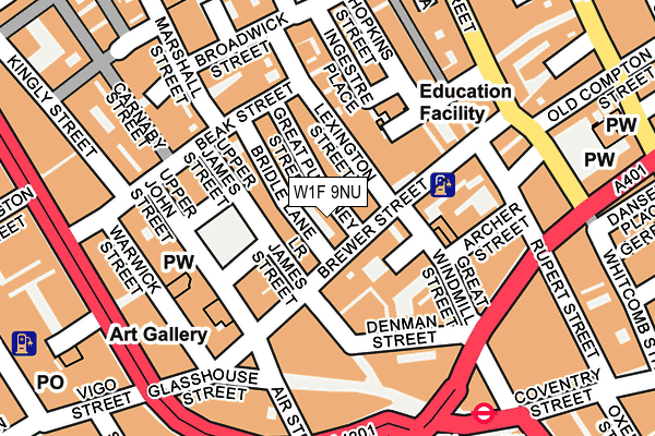W1F 9NU map - OS OpenMap – Local (Ordnance Survey) W1F 9NU map - OS OpenMap – Local (Ordnance Survey)