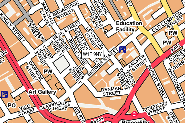 W1F 9NY map - OS OpenMap – Local (Ordnance Survey) W1F 9NY map - OS OpenMap – Local (Ordnance Survey)