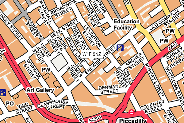 W1F 9NZ map - OS OpenMap – Local (Ordnance Survey) W1F 9NZ map - OS OpenMap – Local (Ordnance Survey)