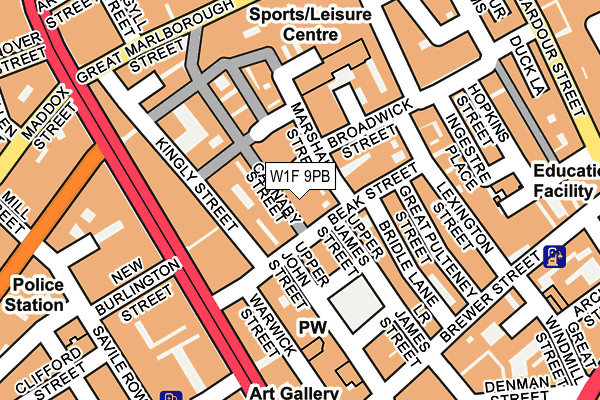 W1F 9PB map - OS OpenMap – Local (Ordnance Survey) W1F 9PB map - OS OpenMap – Local (Ordnance Survey)