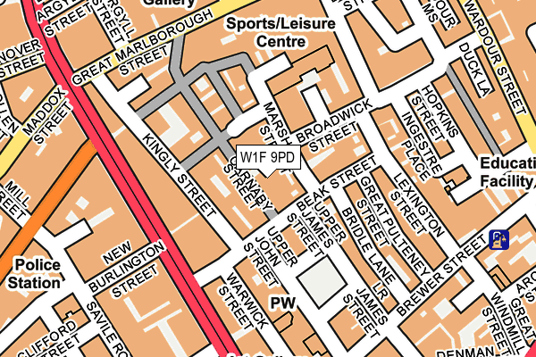 W1F 9PD map - OS OpenMap – Local (Ordnance Survey) W1F 9PD map - OS OpenMap – Local (Ordnance Survey)