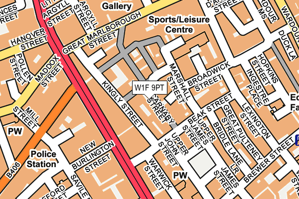 W1F 9PT map - OS OpenMap – Local (Ordnance Survey) W1F 9PT map - OS OpenMap – Local (Ordnance Survey)