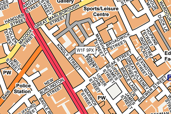 W1F 9PX map - OS OpenMap – Local (Ordnance Survey) W1F 9PX map - OS OpenMap – Local (Ordnance Survey)