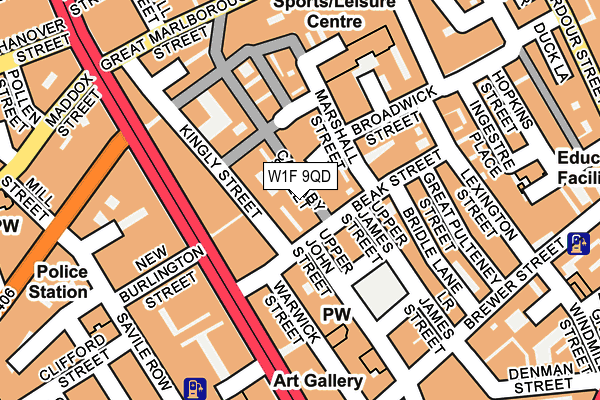 W1F 9QD map - OS OpenMap – Local (Ordnance Survey) W1F 9QD map - OS OpenMap – Local (Ordnance Survey)