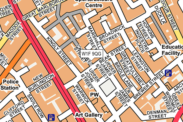 W1F 9QG map - OS OpenMap – Local (Ordnance Survey) W1F 9QG map - OS OpenMap – Local (Ordnance Survey)