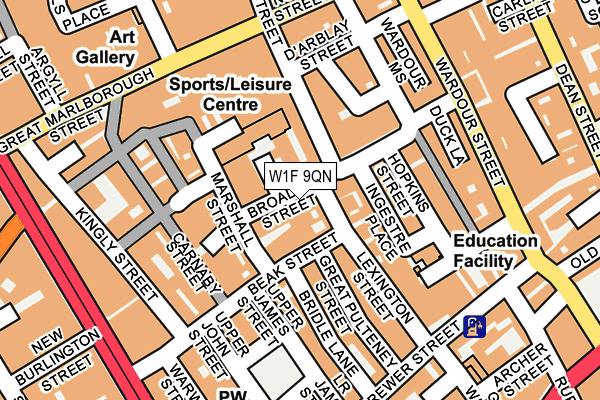W1F 9QN map - OS OpenMap – Local (Ordnance Survey) W1F 9QN map - OS OpenMap – Local (Ordnance Survey)
