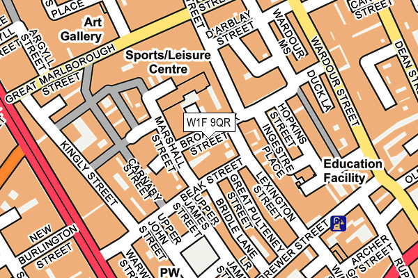 W1F 9QR map - OS OpenMap – Local (Ordnance Survey) W1F 9QR map - OS OpenMap – Local (Ordnance Survey)