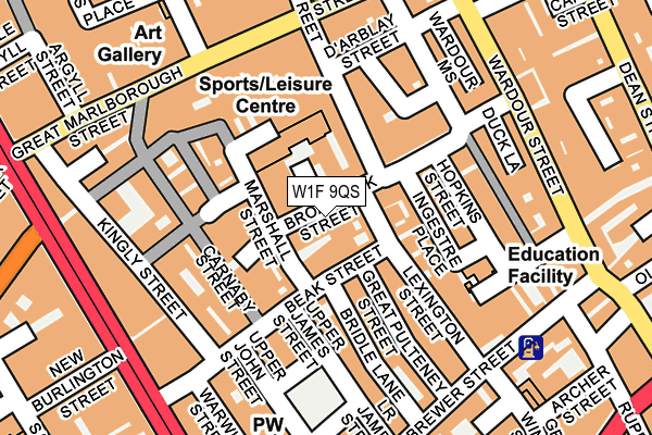 W1F 9QS map - OS OpenMap – Local (Ordnance Survey) W1F 9QS map - OS OpenMap – Local (Ordnance Survey)